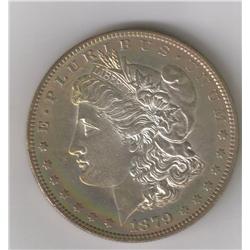 BEAUTIFUL RAINBOW TONED1879-O MS-63 MORGAN SILVER DOLLAR