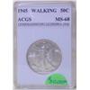 Image 1 : 1945 Walking Liberty Half Dollar ACGS MS-68