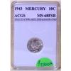 Image 1 : 1943 Mercury Dime ACGS MS-68 FSB