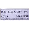 Image 2 : 1943 Mercury Dime ACGS MS-68 FSB