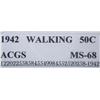 Image 3 : 1942 Walking Liberty Half Dollar ACGS MS-68