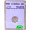 Image 1 : 1942 Mercury Dime ACGS MS-68 FSB