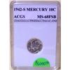 Image 1 : 1942-S Mercury Dime ACGS MS-68 FSB