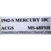 Image 3 : 1942-S Mercury Dime ACGS MS-68 FSB
