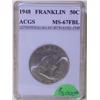 Image 1 : 1948 Franklin Half Dollar ACGS MS-67 FBL