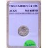 Image 1 : 1943-D Mercury Dime ACGS MS-68 FSB