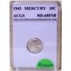 Image 1 : 1943 Mercury Dime ACGS MS-68 FSB