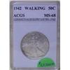 Image 1 : 1942 Walking Liberty Half dollar ACGS MS-68