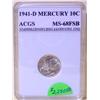 Image 1 : 1941-D Mercury Dime ACGS MS-68 FSB