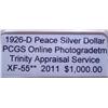 Image 3 : 1926-D Silver Peace Dollar XF-55 VAM PCGS w/App