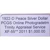 Image 3 : 1922-D Silver Peace Dollar  XF-55 VAM PCGS w/Appra