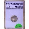 Image 1 : 1945-D Mercury Dime ACGS MS-68 FSB