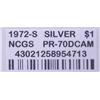 Image 3 : 1972-S Ike Silver Dollar PR-70 Deep Cameo