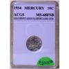 Image 1 : 1934 Mercury Dime ACGS MS-68 FSB