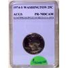 Image 1 : 1974-S Washington Quarter ACGS PR-70 Deep Cameo