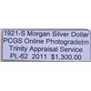Image 3 : 1921-S Morgan Silver Dollar PL-62 PCGS w/Appraisal