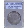 Image 1 : 1921 Morgan Silver Dollar MS-67 PCGS w/ Appraisal