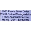 Image 3 : 1923 Peace Silver Dollar MS-66 PCGS w/ Appraisal
