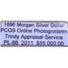 Image 3 : 1896 Morgan Silver Dollar PL-66 PCGS w/ Appraisal