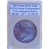 Image 1 : 1922 Peace Silver Dollar MS-64** PCGS w/ App