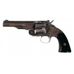 U.S. Smith & Wesson Second Model Schofield Revolver with Desirable Wells Fargo Markings and Badge