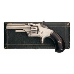 Scarce and Desirable Short Barrel Smith & Wesson Model 1 Third Issue Revolver with Period Case and F