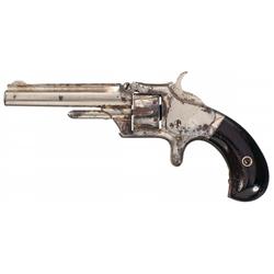 Full Silver Plated Smith & Wesson Model Number One 3rd Issue Revolver