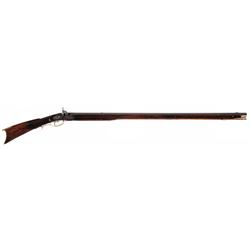 Full Stock Kentucky Percussion Rifle with Riddle Marked Lock Plate