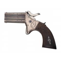 English Woodwards Swivel Over Under Barrel Derringer