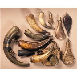 Grouping of Powder Horns and Powder Flasks