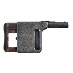 Engraved Gaulois Number 3 Palm Pistol with Purse