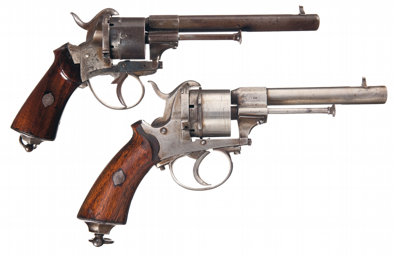 Pin Fire Revolver Invention Collector's Lot of Two European Pinfire Revolvers -A) Le Faucheux ...
