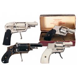 Bebe Revolver Collector's Lot of Four Baby Hammerless Revolvers -A) Browning Baby ...