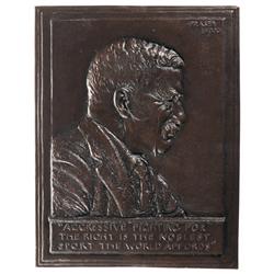 President Theodore Roosevelt Bronze Plaque