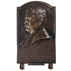 President Theodore Roosevelt Bronze Plaque