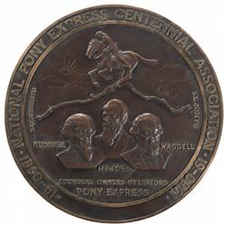 Marian Breckenridge's Pony Express Centennial Bronze Plaque