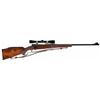 Image 1 : Custom Engraved Gold Inlaid Winchester Pre 64 Model 70 Bolt Action Rifle with Scope and Sling