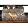 Image 4 : Custom Engraved Gold Inlaid Winchester Pre 64 Model 70 Bolt Action Rifle with Scope and Sling