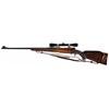 Image 8 : Custom Engraved Gold Inlaid Winchester Pre 64 Model 70 Bolt Action Rifle with Scope and Sling