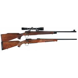 Two Bolt Action Rifles -A) Engraved Remington Model 700 Bolt Action Rifle with Scope