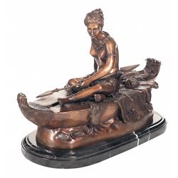 Duchoiselle Bronze Native American Maiden