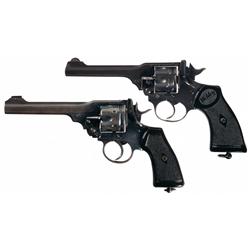 Two Webley & Scott Revolvers -A) Webley & Scott Mark IV Double Action Revolver