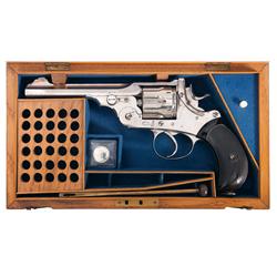 Excellent Cased Webley Model WG Double Action Revolver