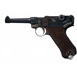 DWM 1917/1920 Double Date Police Luger Pistol with Matching Magazine