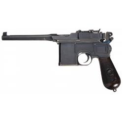 WWI Mauser Broomhandle Military Contract "Red 9" Semi-Automatic Pistol with Stock and Harness