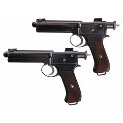 Two Roth Steyr Model 1907 Pistols -A) Roth Steyr Model 1907 Semi-Automatic Pistols