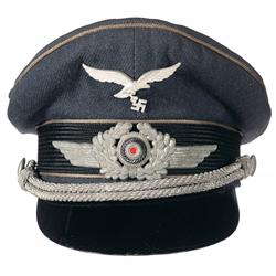 WWII Luftwaffe Officer's Visor Cap