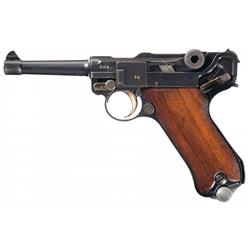 DWM 1918 Dated 1920 Police Rework Luger Pistol with Matching Magazine