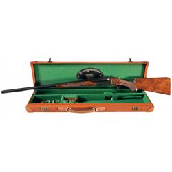 Cased Winchester/ Parker Model BHE Side by Side Hammerless Boxlock Shotgun