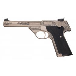 Factory Engraved High Standard Sharpshooter Semi-Automatic Pistol with Soft Case